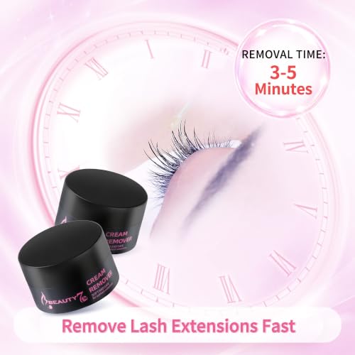Beauty7 White Eyelash Extension Remover Cream Safe Fast Dissolving 5g