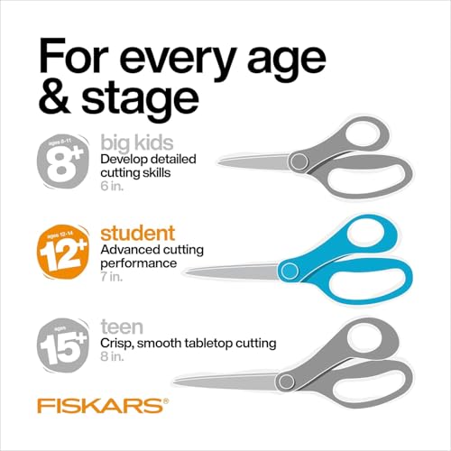 Fiskars Glitter Scissors for Ages 12-14, 7-Inch, 2-Pack