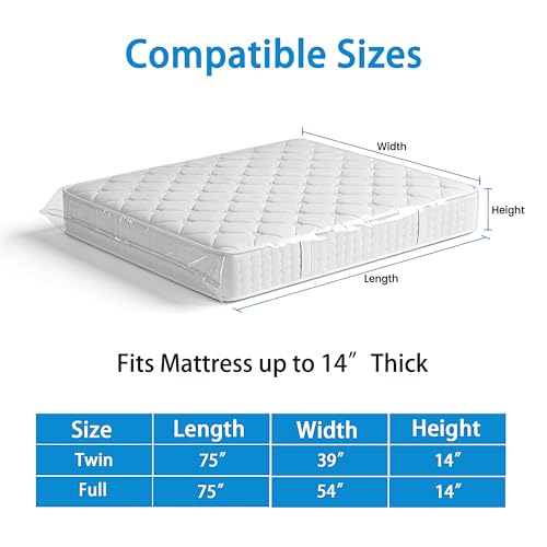 Waterproof Mattress Storage Bags for Twin & Full Size - 2 Pack
