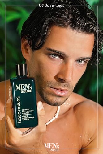 Bade Natural Men’s Garage Rosemary Hair Strengthening Shampoo – 10.14 fl oz – Biotin & Aloe Vera Formula