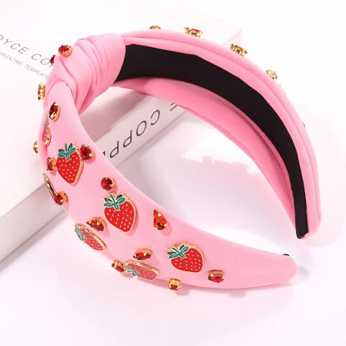 Fruit A-Pink Strawberry Headband for Women - Summer Hair Accessory