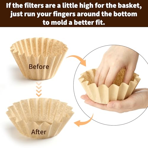 Extra Large Disposable Coffee Filters for Breville, 100 Pack