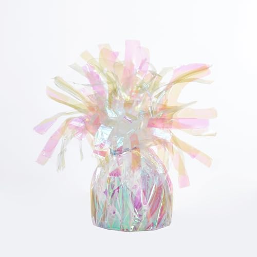 Balloon Weights 6 Pack with Curling Ribbon - Iridescent Metallic 100g