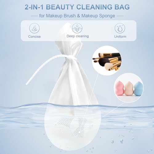 FERNIDA Silicone Makeup Sponge & Brush Cleaner Bag Set for Cosmetics