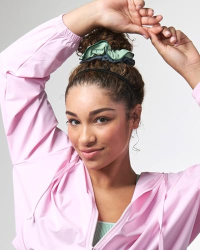 Goody Sport Forever Scrunchies - 2 Pack, Blue & Green, Damage-Free Hold