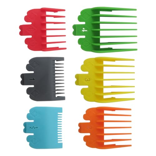 WELURE 6-Piece Multi-Colored Clipper Guards Set for MC2 MC3