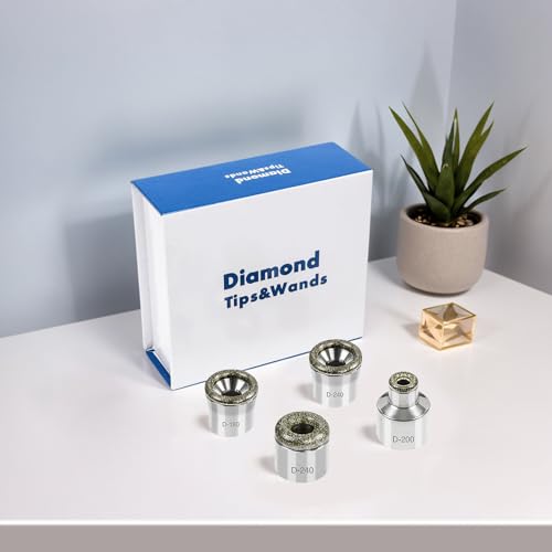 Mcwdoit 4 Pack Diamond Dermabrasion Heads for Microdermabrasion Home Facial Tool