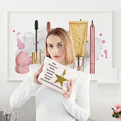 LEVLO Musical Cosmetic Bag - You Are Braver Stronger Smarter Broad Bag