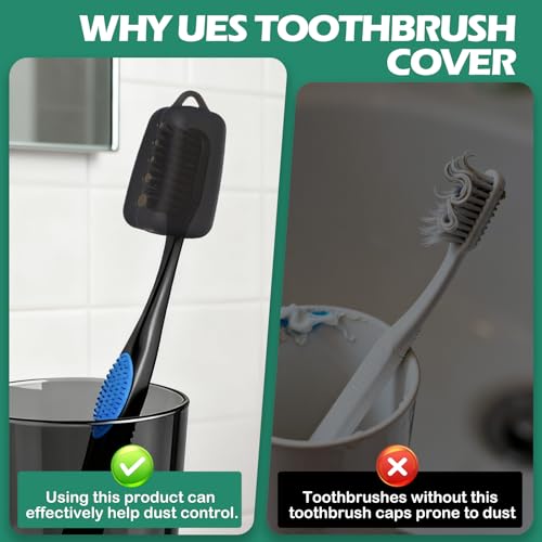 Lapfoon Silicone Toothbrush Covers - 8 Pack for Manual & Electric Brushes