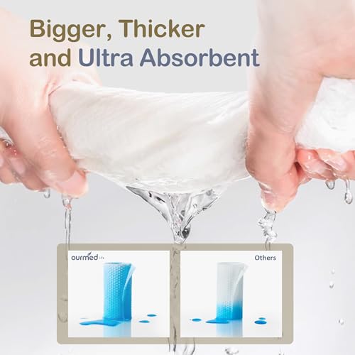 Ourmed Life Disposable Face Towels, Lint-Free Pearl Textured Cloths, 60 Ct