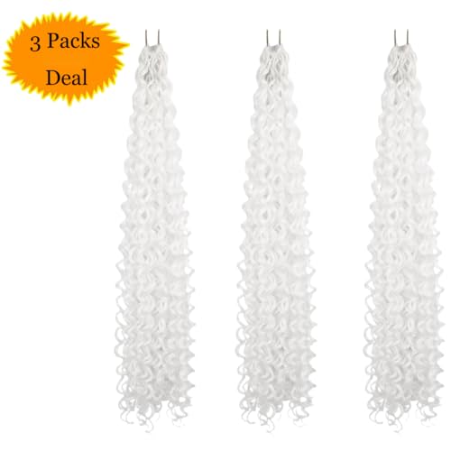White Passion Twist Crochet Hair 14 Inch 3 Packs Pre-Separated Synthetic Braiding for Black Women