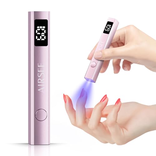 AIRSEE Cordless Mini Handheld Nail Lamp - Fast Gel Curing, USB Rechargeable