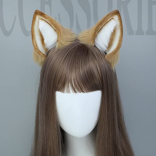 Furry Dog Ear Headband for Anime Cosplay, Halloween and Costume Parties