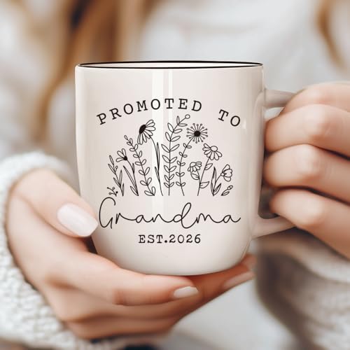 Promoted to Grandma 2026 Coffee Mug - Unique Gift for Expecting Grandmothers