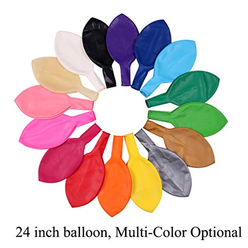 24 Inch Light Pink Latex Balloons - 5 Pack for Party Decorations