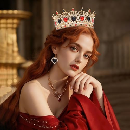 Crystal Queen Crown Tiara for Wedding, Birthday, and Costume Parties