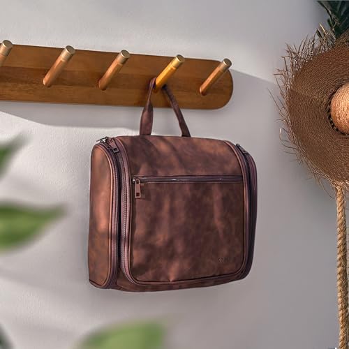 PAVILIA Large Hanging Toiletry Bag for Men, Water-Resistant Travel Organizer