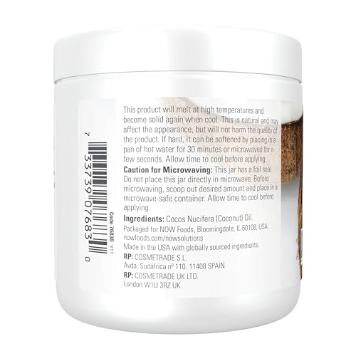 NOW Foods Coconut Oil 7 Fl Oz (Pack of 2) - Revitalizing Moisturizer for Skin & Hair