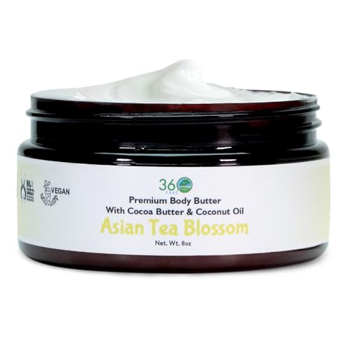 360Feel Asian Tea Blossom Body Butter, Shea & Cocoa Butter, 8 oz