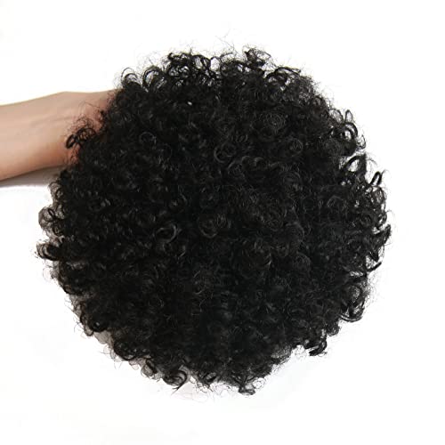 STARSPLUS Afro Puff Drawstring Ponytail 8 Inch 1B# Kinky Curly Hair Extension