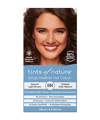 Tints of Nature 5N Natural Light Brown Permanent Hair Dye - Vegan