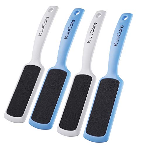 KuuCare Double-Sided Foot File Set - 4 Pcs Callus Remover & Scrubber