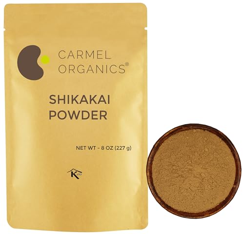 CARMEL ORGANICS Shikakai Powder 8oz - Natural Ayurvedic Hair Care, No Additives