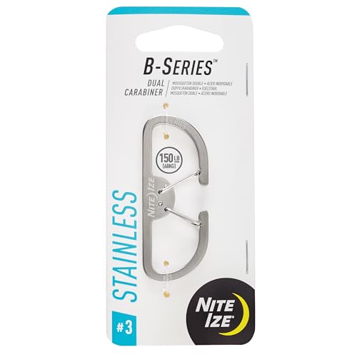 Nite Ize B-Series Heavy Duty Dual Carabiner - Stainless Steel, 150lb Load Limit