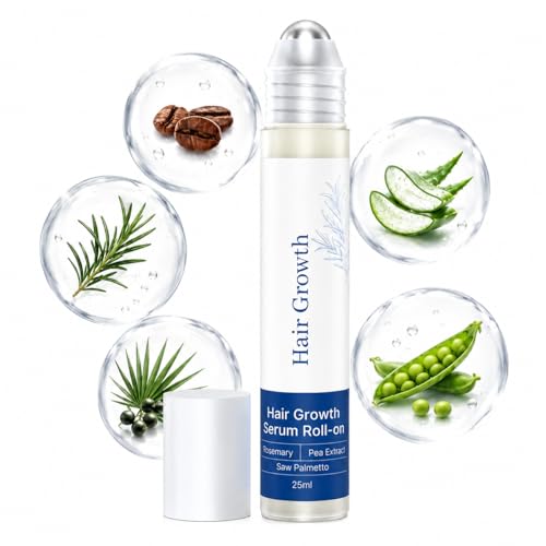 Hair Growth Serum Roll On with Rosemary & Saw Palmetto | 0.84 Fl Oz