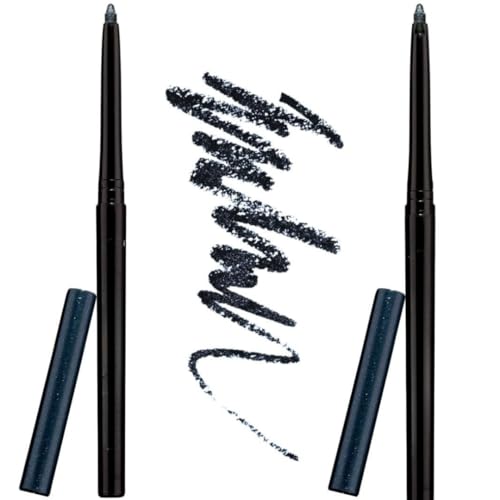Black Ice Water-Resistant Eye Liner Pencil Set of 2 - Smudge-Proof Makeup