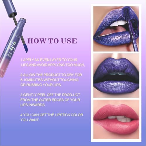 3Pcs Waterproof Peel Off Lip Liner Stain Set - Long-Lasting Matte Tint