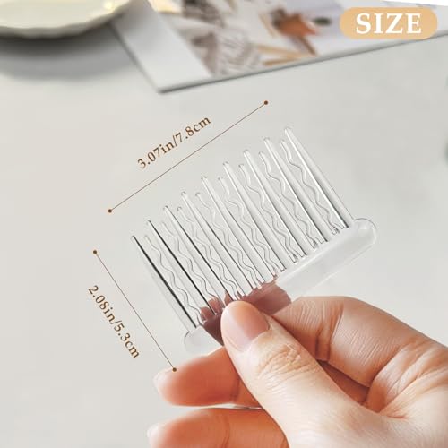 12 Pcs Transparent Plastic Hair Side Combs - Lightweight & Durable