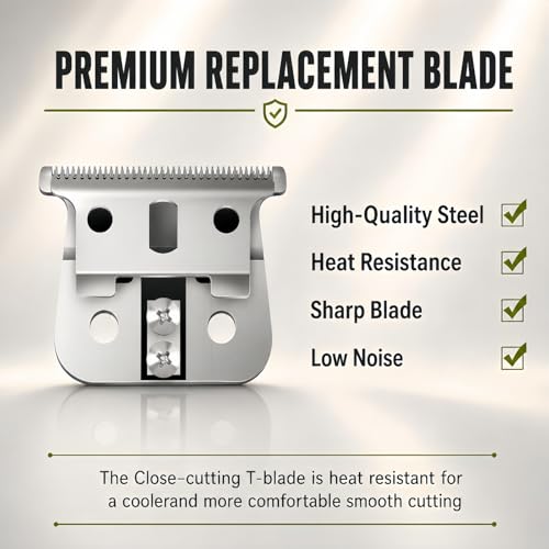T-Blades Replacement for Andis T-Outliners | 2 Pack Silver