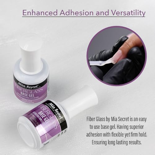 Mia Secret Fiber Glass Base Gel 0.5 Fl Oz for Nail Strength & Repair