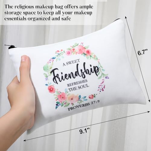 12-Pack Sisters in Christ Makeup Bags - Inspirational Religious Gifts
