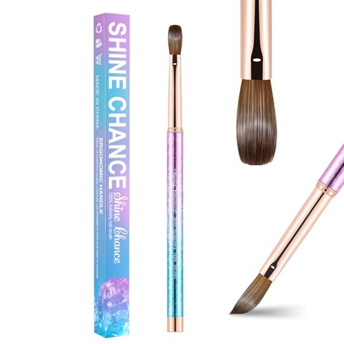 Acrylic Nail Brush Size 08 – 100% Pure Kolinsky Sable Hair, Gradient/#8, Professional Nail Extension Tool