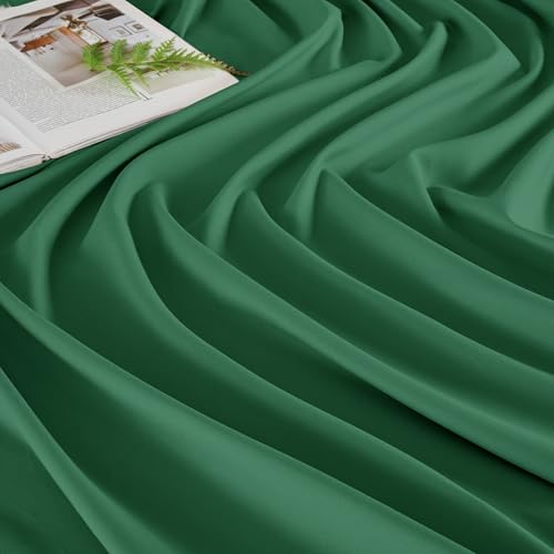 Vonty Green Cot Fitted Sheet 31"x75" - 1800 Thread Count Microfiber