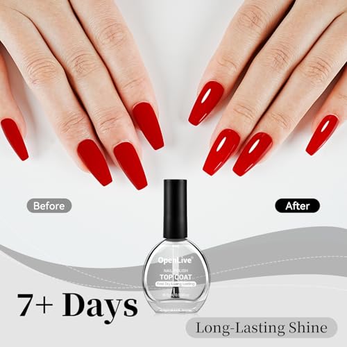 OpenLive 16.5ml Fast-Drying Clear Top Coat Nail Polish