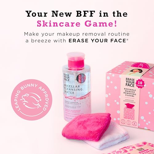 ERASE YOUR FACE Disposable Face Towels - Dual-Sided Makeup Remover Wipes
