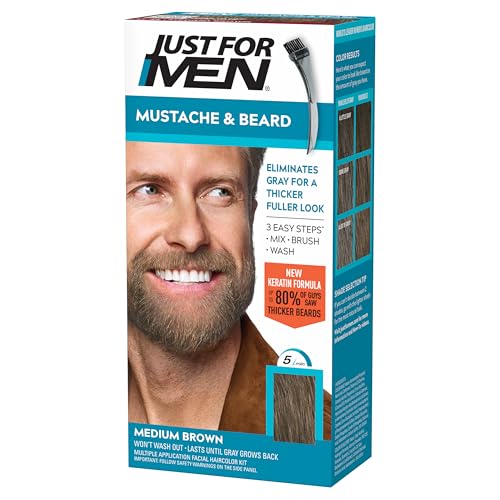 Just For Men Mustache & Beard Dye - Medium Brown M-35 with Keratin