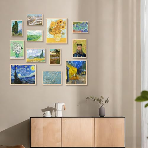 Van Gogh Wall Art Prints Set of 12 - Abstract Eclectic Decor