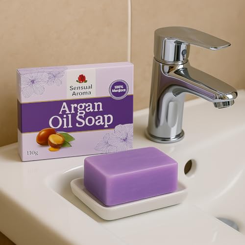 Argan Oil Face & Body Soap Bar - Natural Hydrating Plant-Based Cleansing 110g