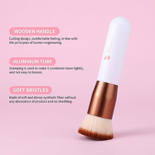 DUcare Flat Top Kabuki Foundation Brush Set - 2pcs
