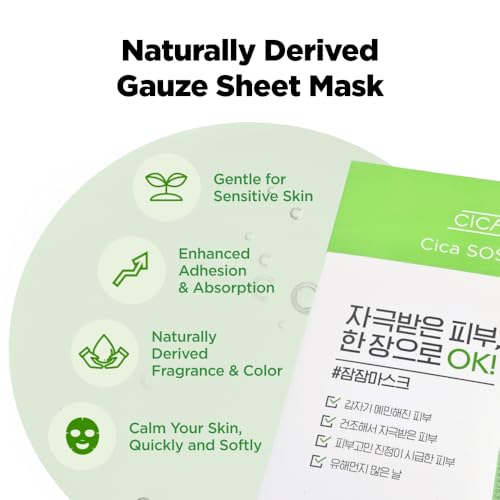 ISOI CICAGO Cica SOS Mask Pack - Soothing Hydration for Sensitive Skin (5 Pack)