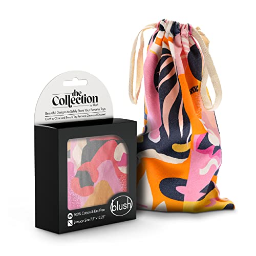Blush Cotton Drawstring Toy Bag for Adult Toys - 7.5" x 12.25"