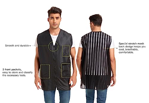 PERFEHAIR Professional Barber Vest - Lightweight, Water-Repellent Salon Apron