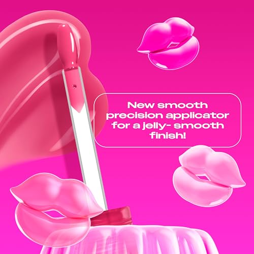 NYX Jelly Job Lip Gloss - High-Gloss Lip Tint in Jelly Jammin' (Cool Pink)