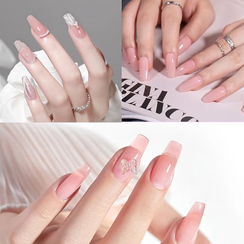 Creaglam Acrylic Powder Set 3 Colors Pink Clear Dark Pink 28g Nail Art