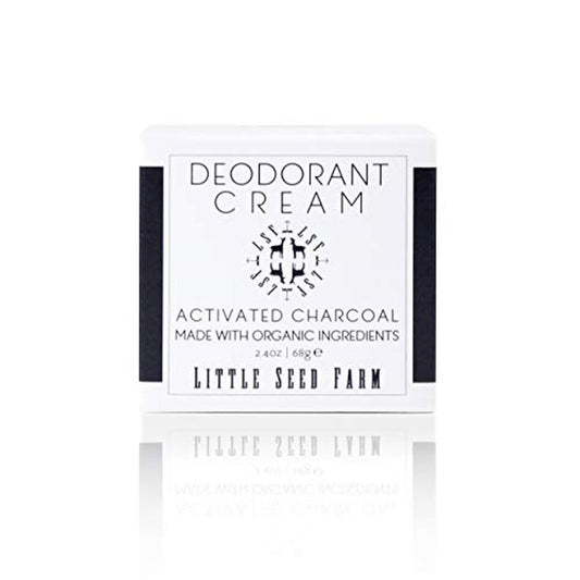 Little Seed Farm All Natural Deodorant Cream - Activated Charcoal - Aluminum Free Deodorant for Women or Men, Net Wt. 2.4oz | 68g