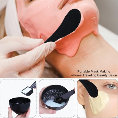 Black Face Mask & Hair Dye Mixing Bowls Set - 10 Pack with Spatulas - Travel & Home Use